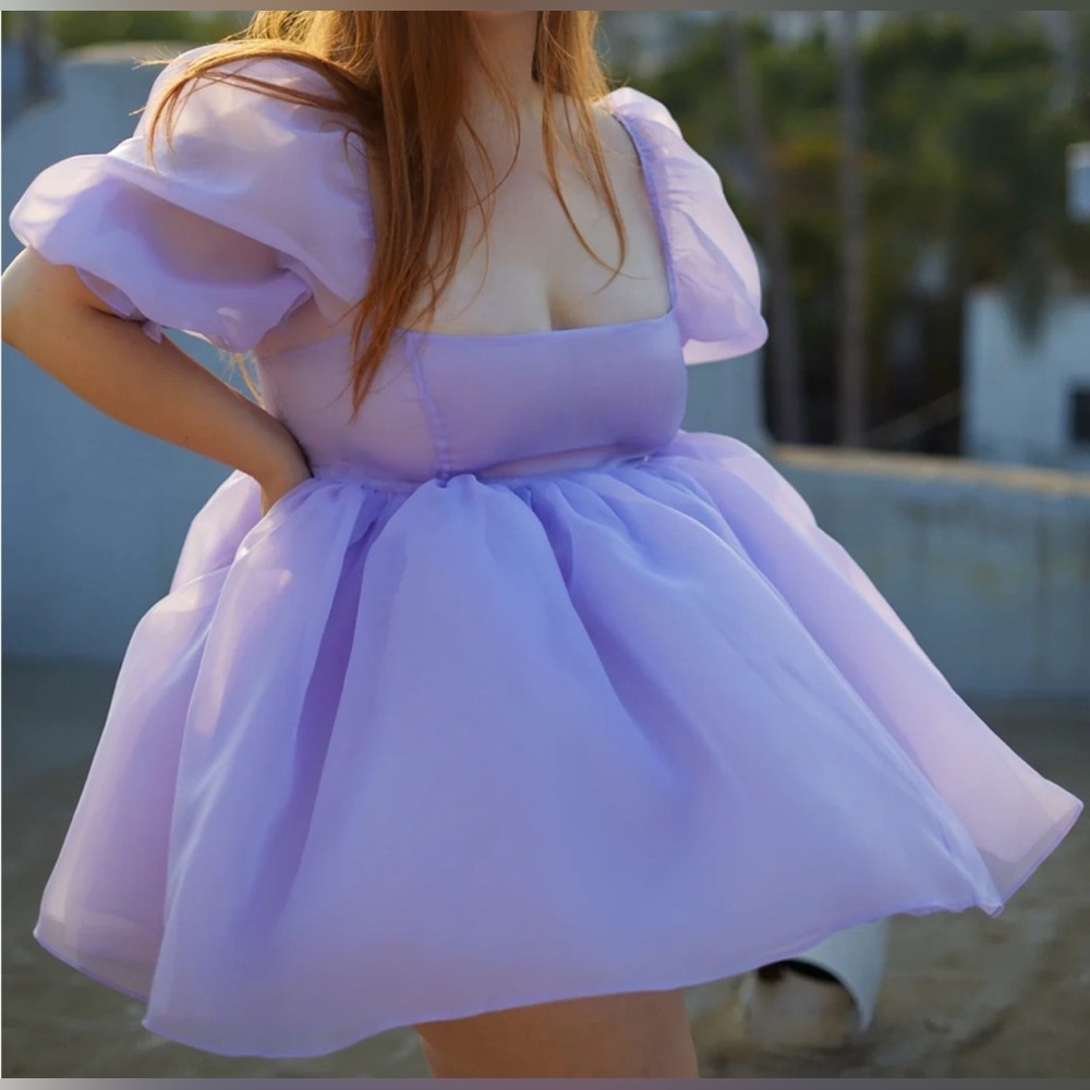 Selkie Lavender Puff Dress
